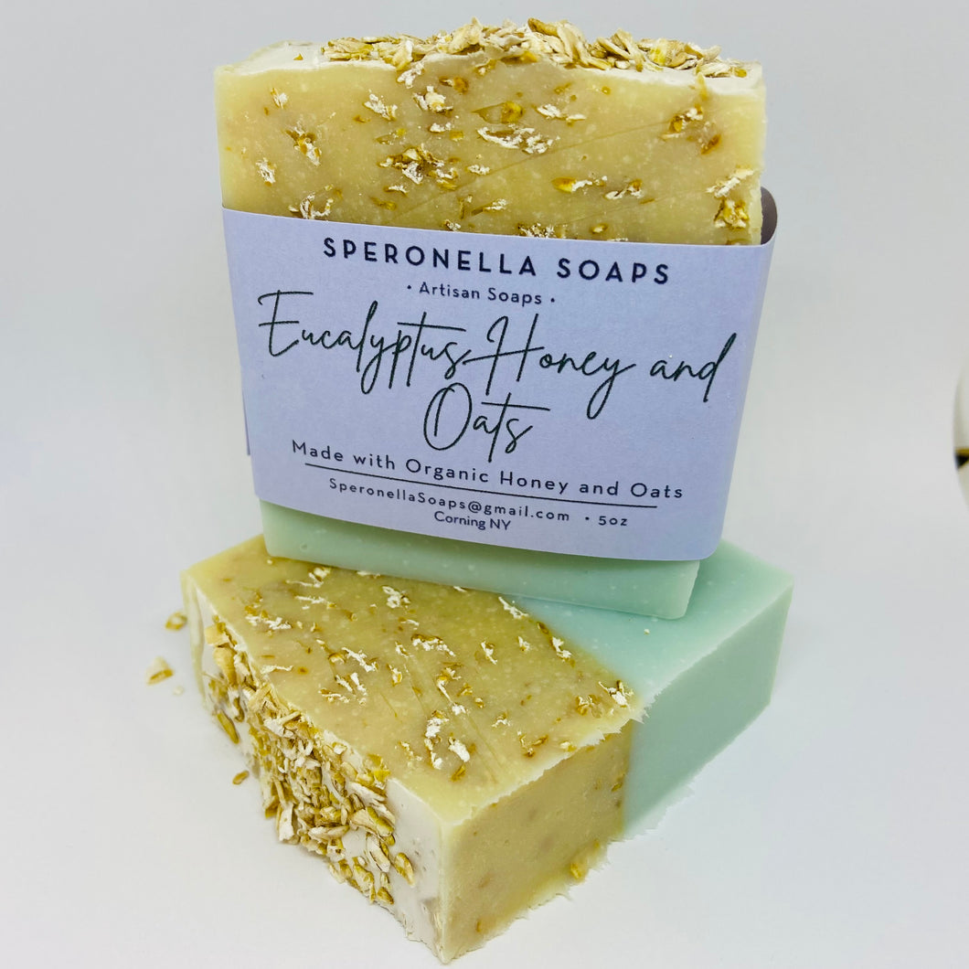 Eucalyptus, Honey, and Oat Soap